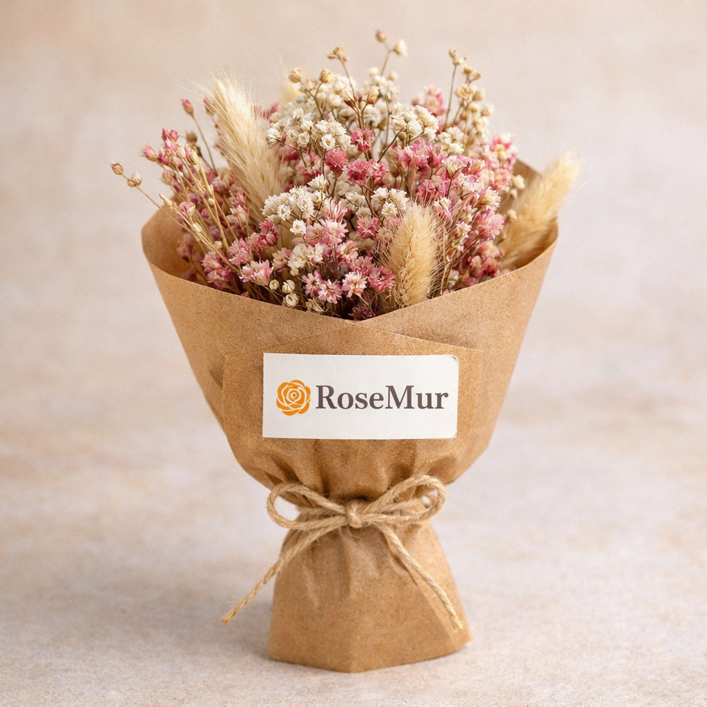 Mini Kuru Çiçek Buketi